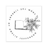 Tampon Auto-encreur Fleurs De Livre Modernes Personnalisées À Partir D (Design)
