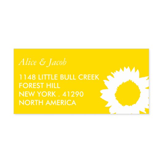 Tampon Auto-encreur Fleurs de soleil rustiques - Floral (Design)