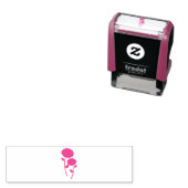 Tampon Auto-encreur Fleurs roses (En situation)
