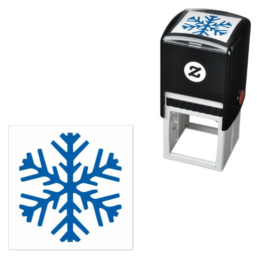 Tampon Auto-encreur Flocon de neige 3 de 6 (En situation)