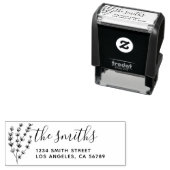 Tampon Auto-encreur Floral botanique (En situation)