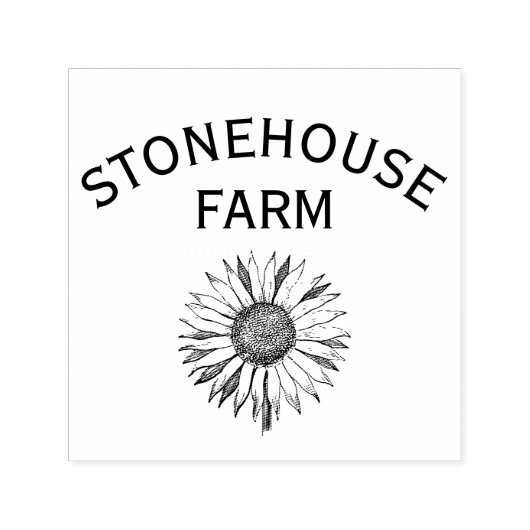 Tampon Auto-encreur Floral Votre Nom D'Entreprise (Design)