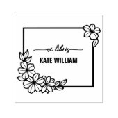Tampon Auto-encreur Floral Wreath Custom ex libris (Design)