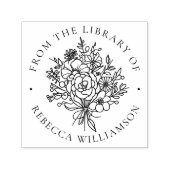 Tampon Auto-encreur Florales sucrées | Livre moderne "From the Library (Design)