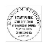 Tampon Auto-encreur Florida Notary Public Round  (Design)
