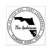 Tampon Auto-encreur Florida Tropical Palm Trees Adresse de retour (Design)