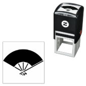 Tampon Auto-encreur Foldable fan with five frames / 五本骨扇 (En situation)