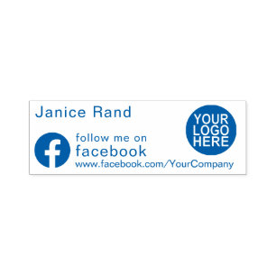 Tampon auto-encreur Follow Me sur Facebook Logo