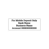 Tampon Auto-encreur For Mobile Deposit Only Business Name for Bank App (Design)