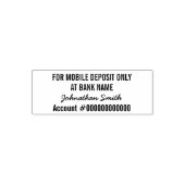 Tampon Auto-encreur For Mobile Deposit Only Cursive Name Bank Account (Design)