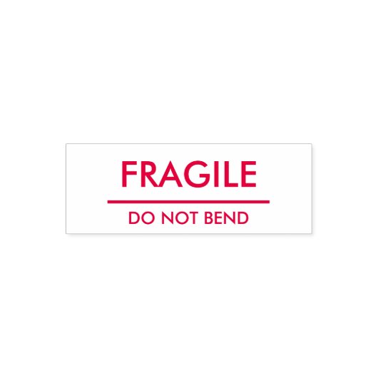 Tampon Auto-encreur Fragile / Do Not Bend Red Bold Mailing (Design)