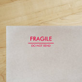 Tampon Auto-encreur Fragile / Do Not Bend Red Bold Mailing