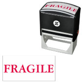 Tampon Auto-encreur Fragile rouge (En situation)