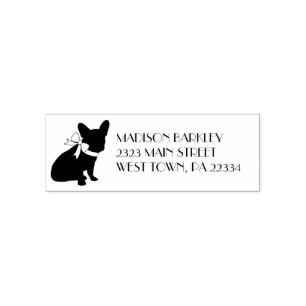 Tampon Auto-encreur French Bulldog Frenchie Chien Chien Chien Chien Ch