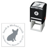 Tampon Auto-encreur French Bulldog Theme Party - Baby shower neutre (En situation)