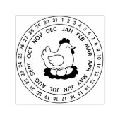 Tampon Auto-encreur Fresh Chicken Eggs Carton Date Wheel (Design)
