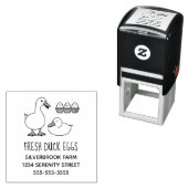 Tampon Auto-encreur Fresh Duck Eggs Farm Adresse 2 (En situation)