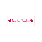 Tampon Auto-encreur From Your Valentine with 2 Hearts Text Template (Design)