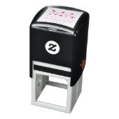 Tampon Auto-encreur Fuchsia Initiales & Nom Calligraphie Adresse de re (Produit)