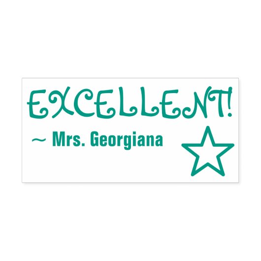 Tampon Auto-encreur Fun "EXCELLENT !" Marquage du tampon en caoutchouc (Design)