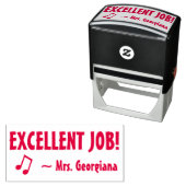 Tampon Auto-encreur Fun "EXCELLENT TRAVAIL !" Timbre en caoutchouc de  (En situation)