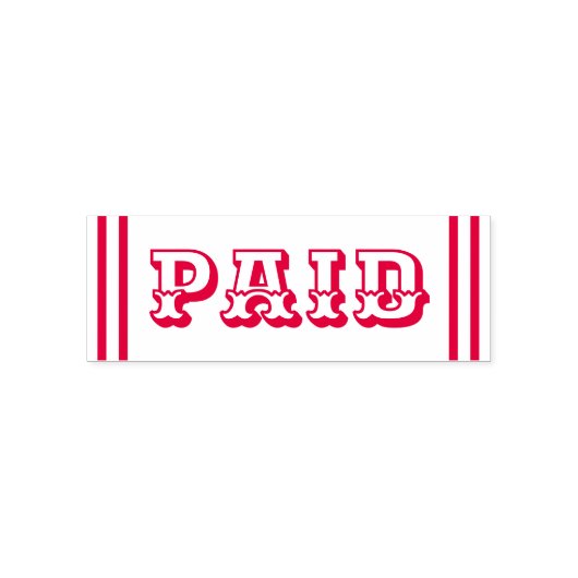 Tampon Auto-encreur Fun "PAID" Timbre en caoutchouc (Design)