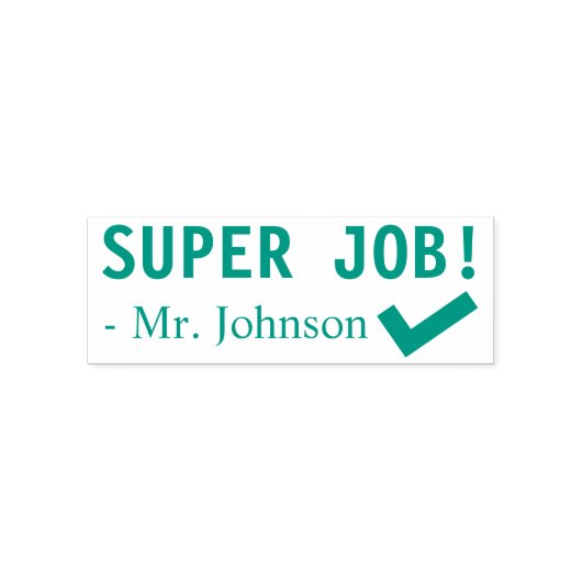 Tampon Auto-encreur Fun "SUPER JOB !" Classement du tampon en caoutcho (Design)