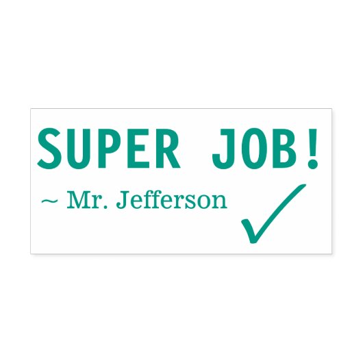 Tampon Auto-encreur Fun "SUPER JOB !" Classement du tampon en caoutcho (Design)