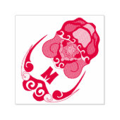 Tampon Auto-encreur Funky Tortoise Chilling Monogramme (Design)