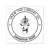 Tampon Auto-encreur Fusée d'astronomie spatiale de la bibliothèque de  (Design)