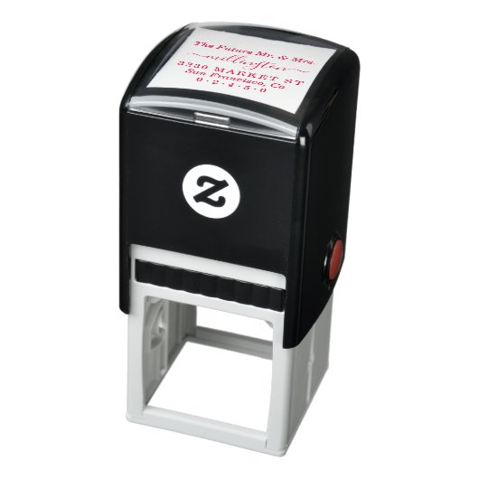 Tampon Auto-encreur Futur M. & Mme Script Mariage Adresse de retour (Produit)