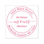 Tampon Auto-encreur Futur personnalisé M. et Mme Mariage Adresse (Design)