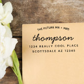 Tampon Auto-encreur Futur Personnalisé M. Mme Mariage Moderne Adresse 