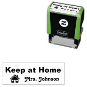 Tampon Auto-encreur Garder à la maison le timbre de l'enseignant (En situation)