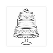 Tampon Auto-encreur Gâteau Mariage hiérarchisé (Design)