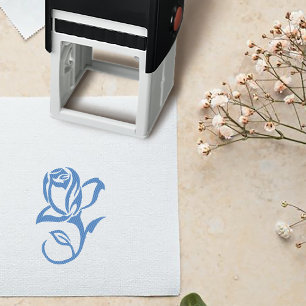 Tampon Auto-encreur Gay Grooms Regency Roses bleus