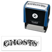 Tampon Auto-encreur " GHOSTS " Timbre auto-encre Halloween (En situation)