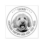 Tampon Auto-encreur Golden Doodle Chien Animaux de compagnie photo ron (Design)