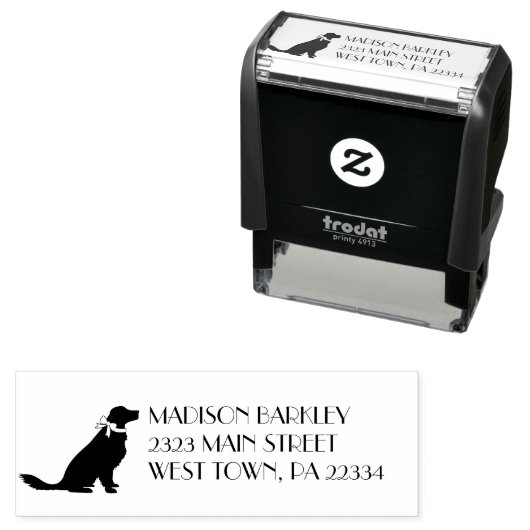 Tampon Auto-encreur Golden Retriever (En situation)