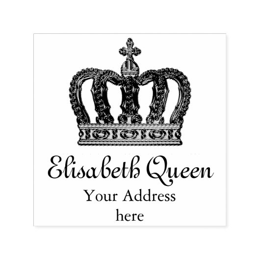 Tampon Auto-encreur Golden Royal Crown II + votre backgr. & idées (Design)