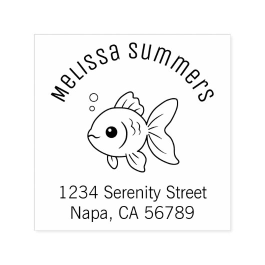 Tampon Auto-encreur Goldfish Arch Address (Design)