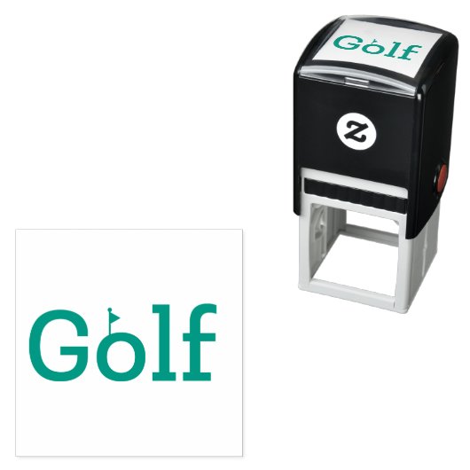 Tampon Auto-encreur GOLF avec indicateur de trou (En situation)