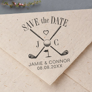 Tampon Auto-encreur Golf Let's Par-Tee Mariage Enregistrer la Date
