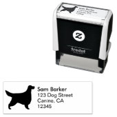 Tampon Auto-encreur Gordon Setter Silhouette Adresse de retour (En situation)