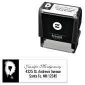 Tampon Auto-encreur Goth Black Rose Dripping Blood (En situation)