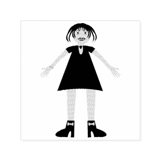 Tampon Auto-encreur Gothique Halloween Vampire Lady (Design)