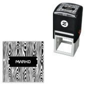 Tampon Auto-encreur Grain noir et blanc (En situation)