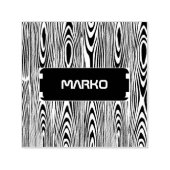 Tampon Auto-encreur Grain noir et blanc (Design)