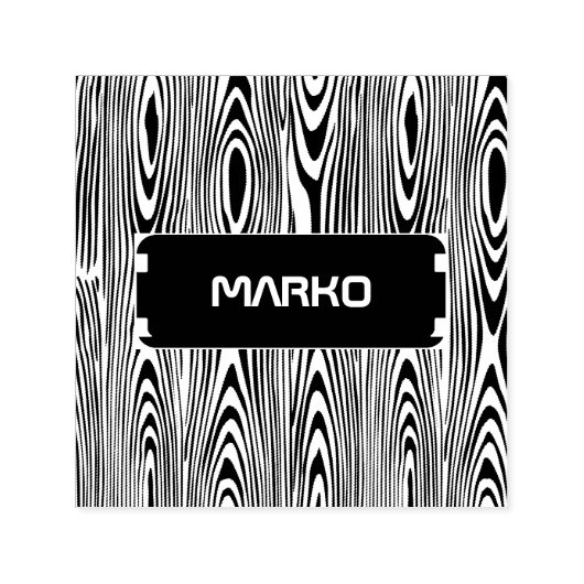 Tampon Auto-encreur Grain noir et blanc (Design)