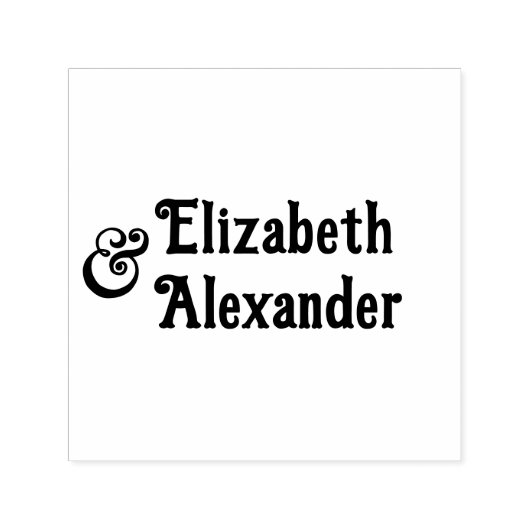 Tampon Auto-encreur Grand Ampersand #3 Deux Noms #35 Couple Mariage (Design)